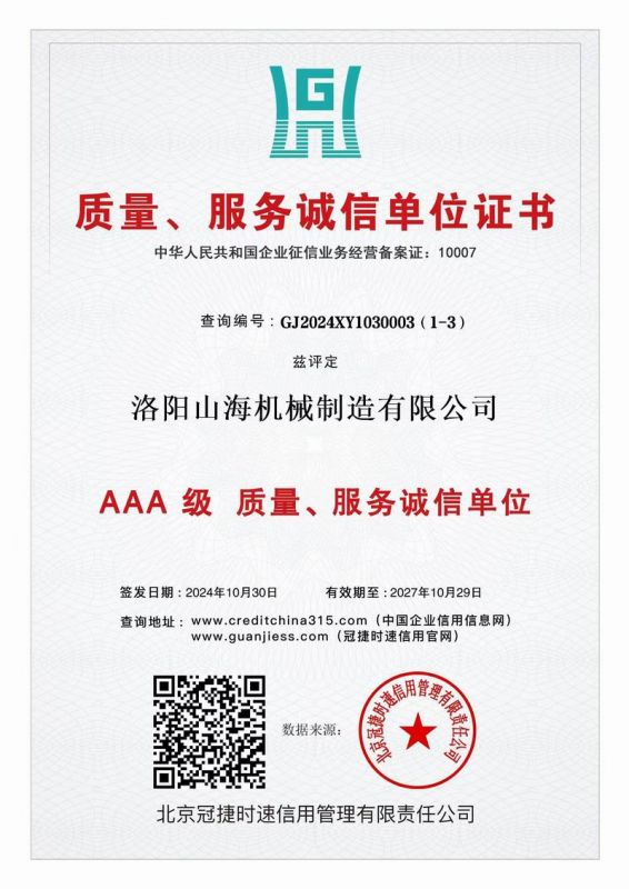 質(zhì)量、服務(wù)誠信單位證書